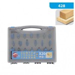 Zestaw frezów trzpieniowych widiowych 20szt.