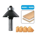 Frez trzpieniowy widiowy 32x12x45° trzpień  6mm