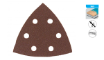 Papier ścierny trójkąt na rzep 93x93x93 mm Gr. 60 (6 otworów)