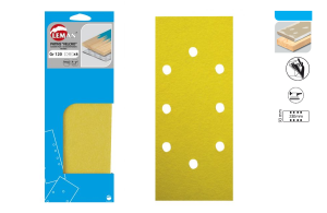 Papier ścierny arkusz 93x230 Gr. 120-40 (8 otworów) 8 szt.