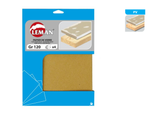 Papier ścierny arkusz 230x280 Gr. 120 brąz (OP. 4 SZT.)