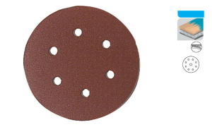 Papier ścierny krążek na rzep 125 mm Gr. 80 (9 otworów)