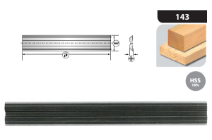 Nóż do strugarki 230x16x3 HSS 18% Centralock System